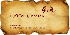 Győrffy Martin névjegykártya